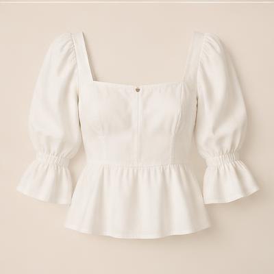 Blusa Branca Romântica